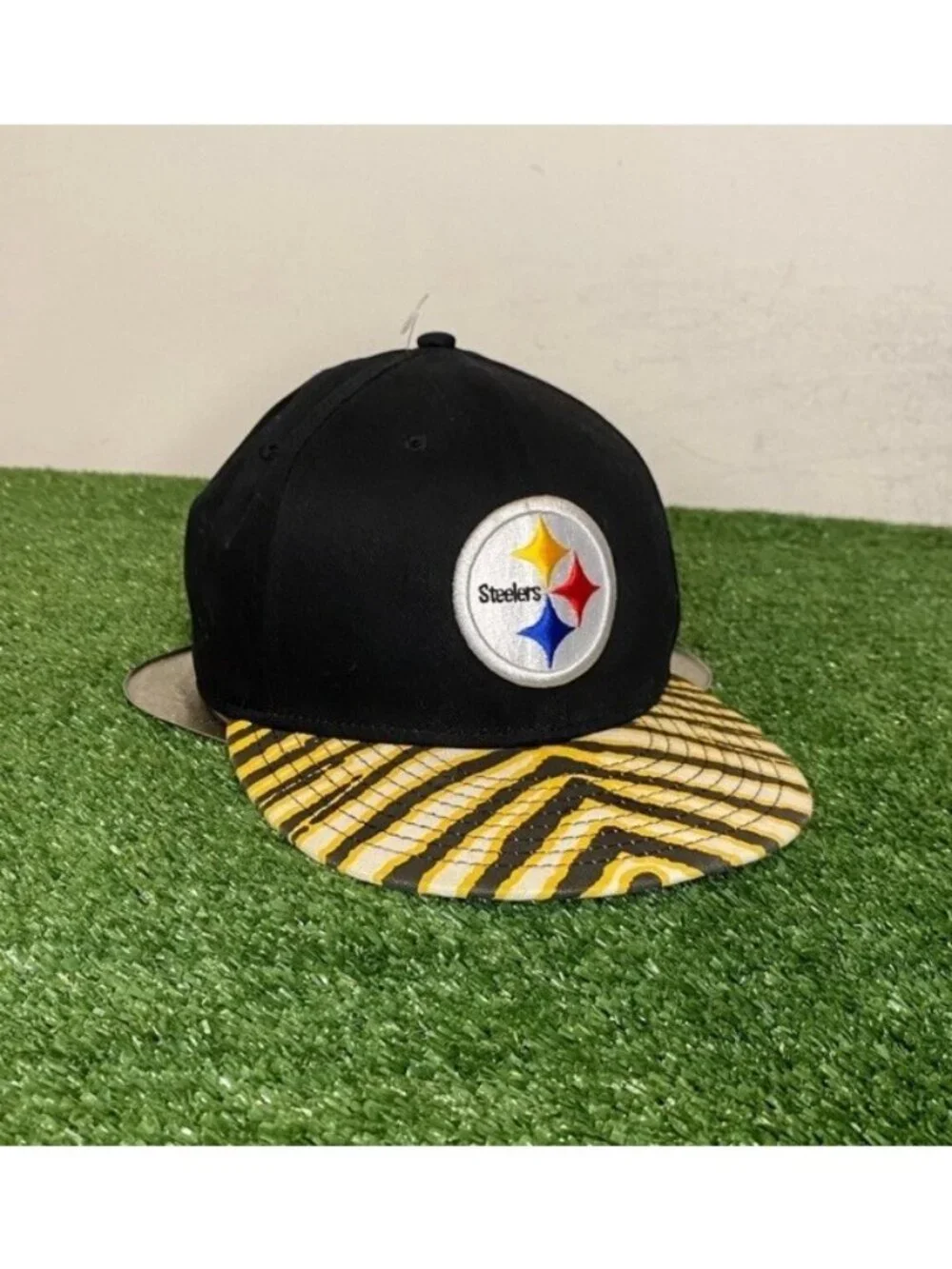 Pittsburgh Steelers hat cap snap back black yellow zubaz new era 9fifty mens